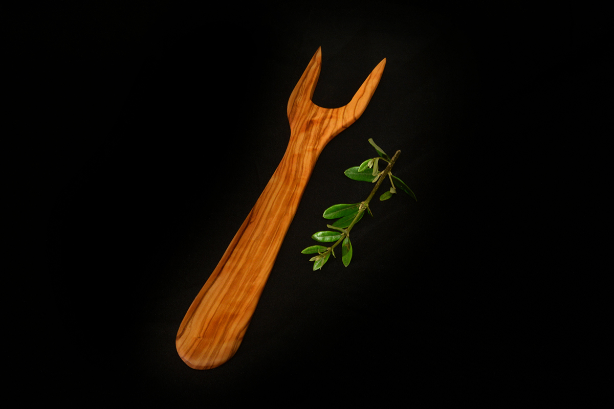 los oliveros artesania madera de olivos productos de calidad tenedor dos pinchos grande